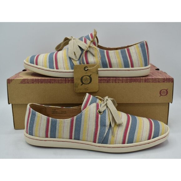 Born Womens Size 8 Datil Striped Multicolor Canvas Casual Shoes Sneakers - Picture 4 of 13